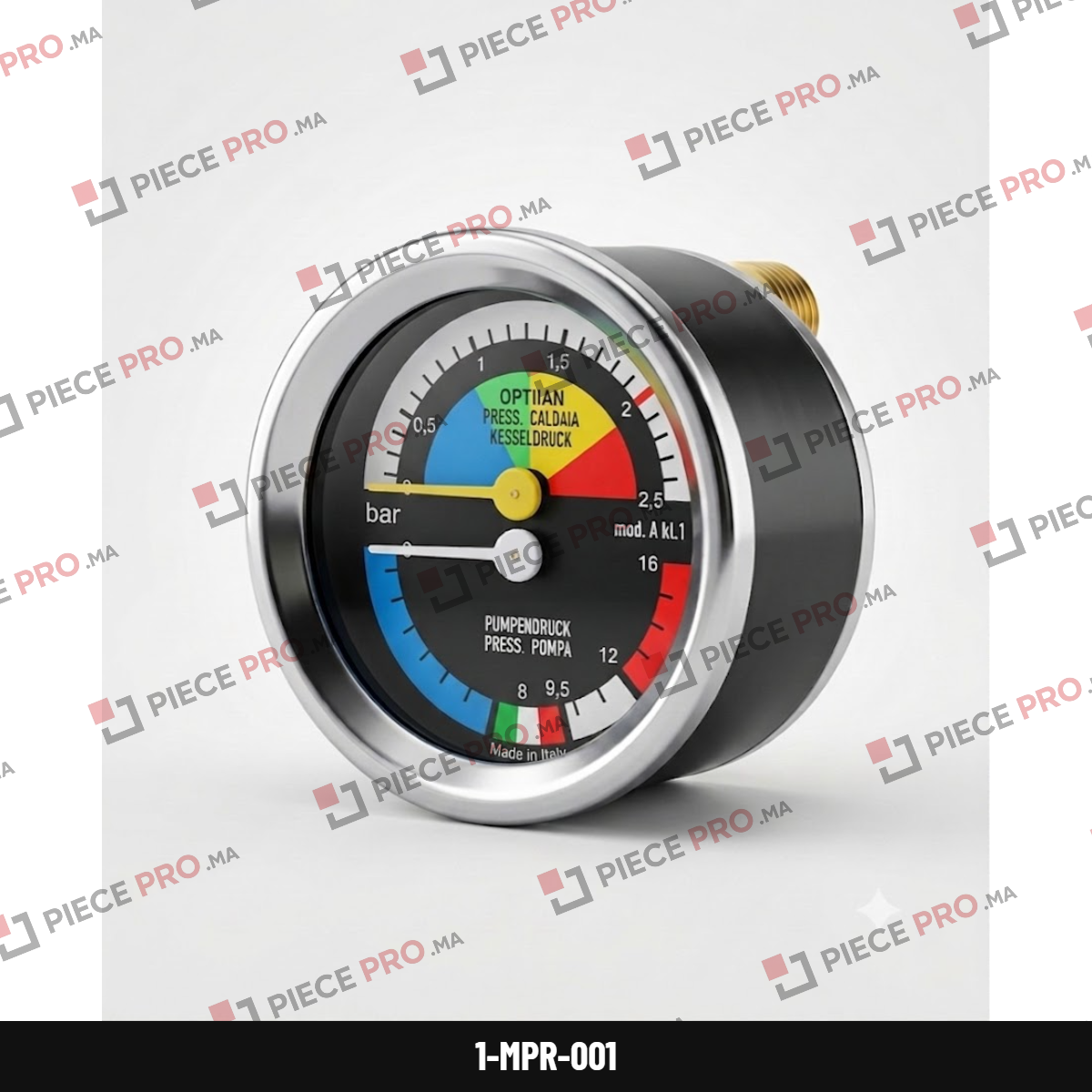 1-MPR-001 MANOMMETRE DE PRESSION DOUBLE WEGA NOIR